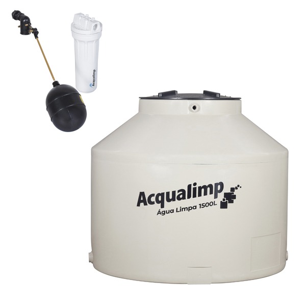 Caixa d'Água 1.500L em Polietileno Água Limpa Acqualimp