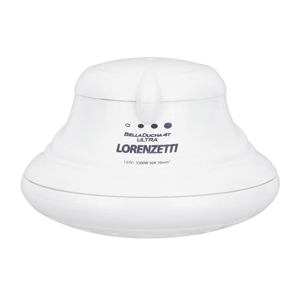 Chuveiro Elétrico Multitemperatura 127V (110V) 5500w Branco Redondo Bella Ducha Lorenzetti